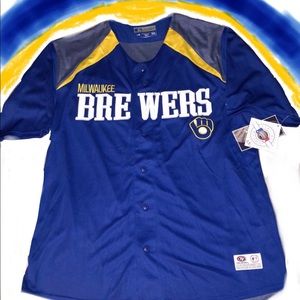 💲OLD! Elsewhere! NWT MLB MIL Brewers Jersey Size L Men’s